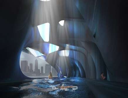 Rajika MAHESHWARI & Roza PATTAH, "Natatorium on the Hudson." Interior rendering.