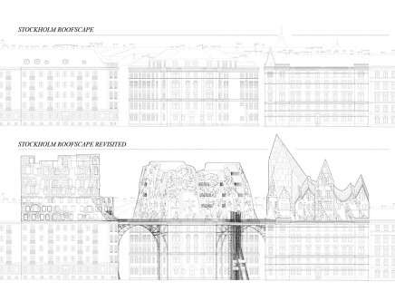Luciano Peirone UDRIOT, "Stockholm Roofscape Revisited." Stockhold roofscape, elevation; Stockholm roofscape revisited.