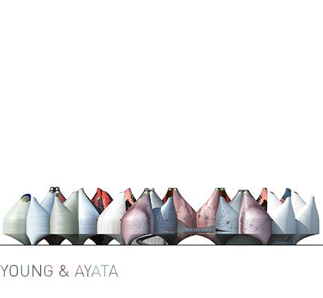 Young & Ayata, "Vessel Collective." Bauhaus Museum, Elevation & Section.