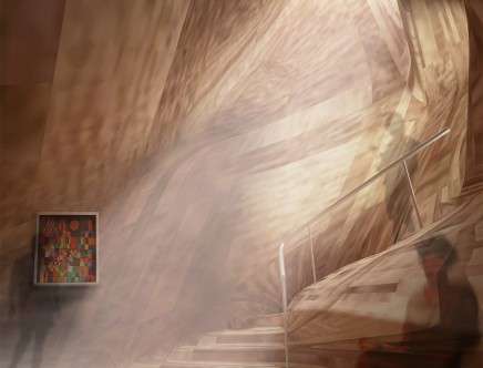 David Zhewei FENG, "Blendscape." Interior rendering.