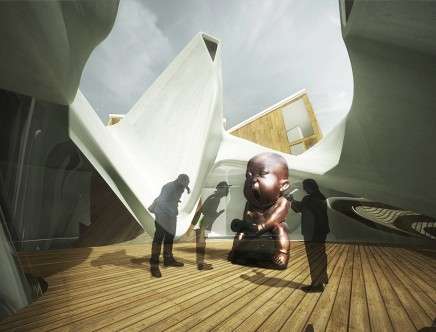 David Zhewei FENG, "Blendscape." Exterior rendering.