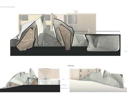 David Zhewei FENG, "Blendscape." Sections; elevation.