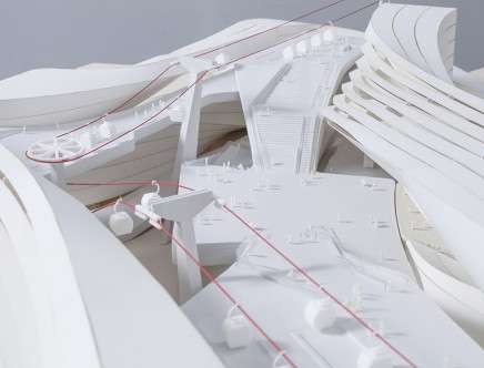 Lisa WOLF, "Aerial Station La Paz." Model, detail.