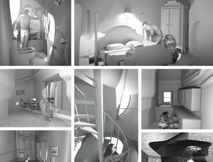 Alex BERNETICH, Jamie COLBURN, & Maria STURCHIO, "WALLFLOWERS." Renderings.
