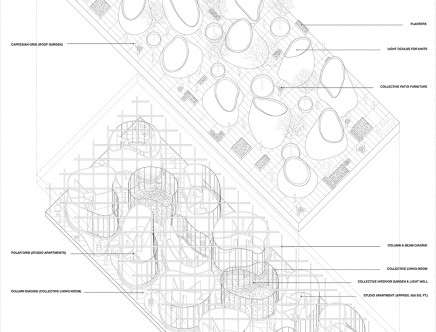 Jacob COMERCI, "A lot of things, all at once! or, an Architectural Compromise." Axonometric.