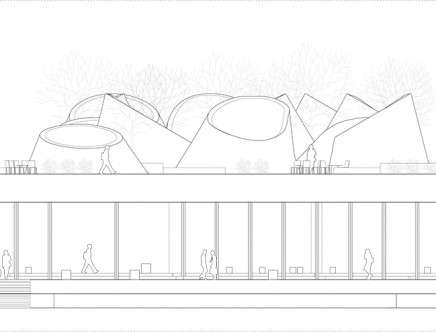 Jacob COMERCI, "A lot of things, all at once! or, an Architectural Compromise." Elevation.