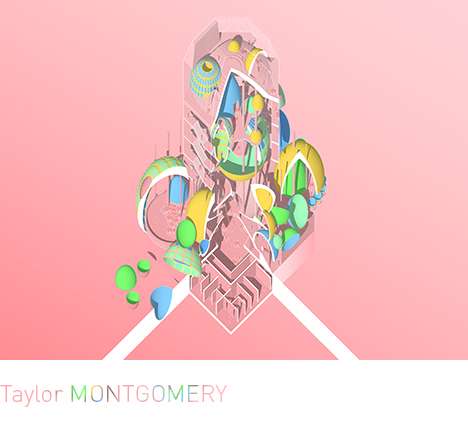 Taylor MONTGOMERY, "Dome Pile." Oblique cutaway.